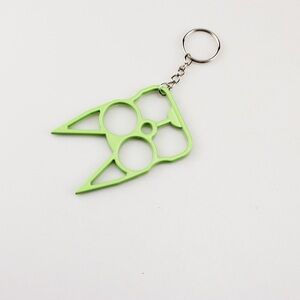 Green Cat Ear Self-Defense Keychain